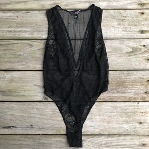 Victoria’s Secret Black Lingerie Lace Body Suit